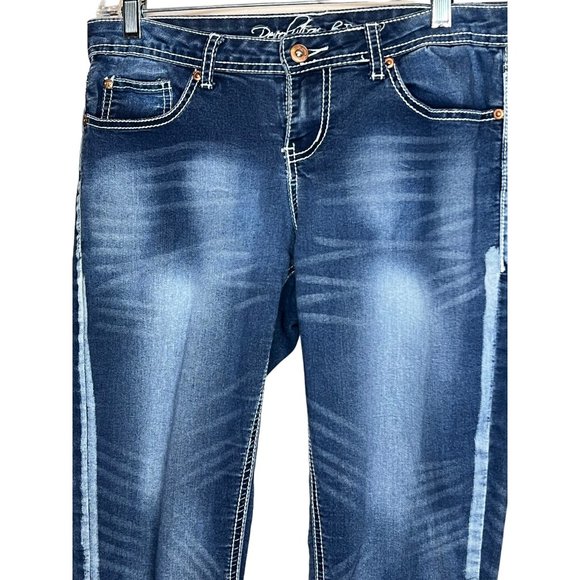 Revolution by revolt size 9 skinny leg blue denim jeans - Picture 2 of 10